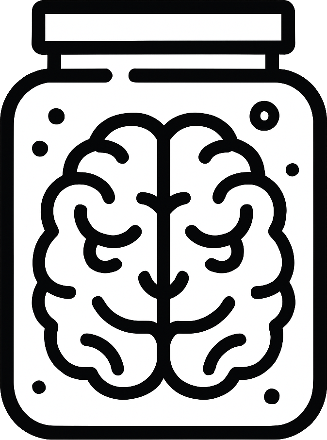 Sparebrain Logo - Brain in a Jar